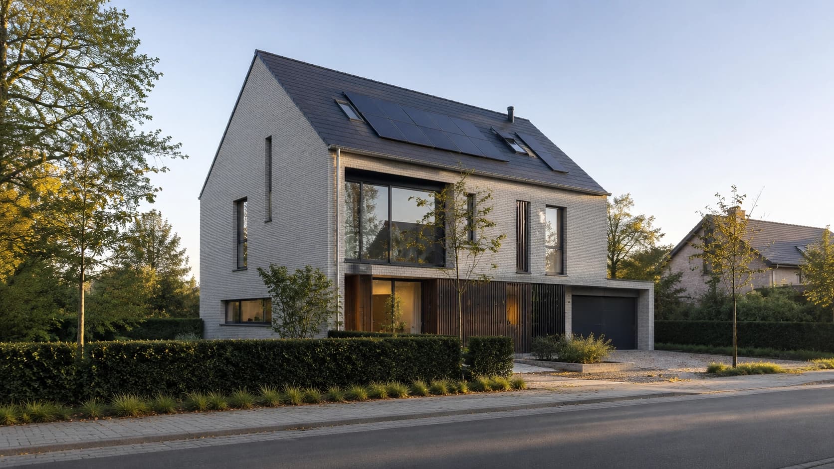 Maison moderne performante concernée par un test PEB-ready